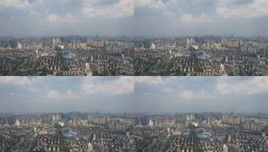 杭州钱江新城市民广场大景航拍高清在线视频素材下载