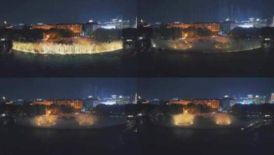 杭州西湖音乐喷泉高清在线视频素材下载