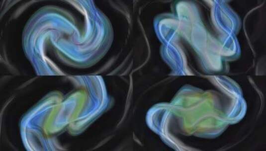 抽象蓝青色白色光滑丝滑液体运动动画背景高清在线视频素材下载