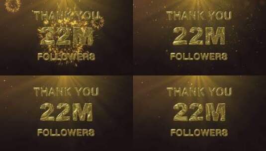 22M追随者庆祝问候高清在线视频素材下载