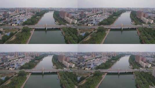 河南漯河沙河大桥漯河大桥桥梁交通高清在线视频素材下载