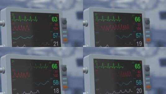 心电图心电图监护仪高清在线视频素材下载