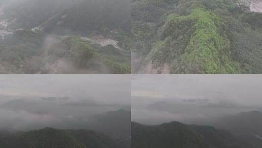 黄山云雾缭绕航拍高清在线视频素材下载