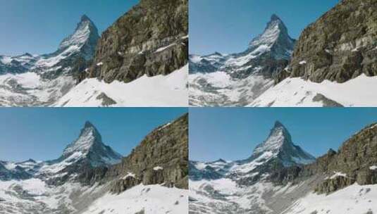 山，马特洪峰，阿尔卑斯山，雪高清在线视频素材下载