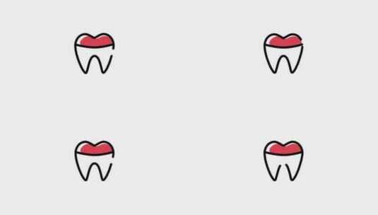 牙齿动画图标高清在线视频素材下载