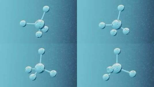 蓝色背景的化学分子高清在线视频素材下载