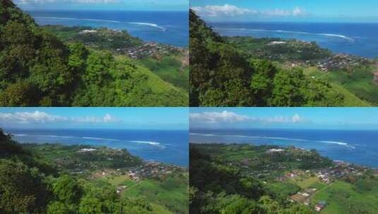 Teahupoo Tahiti无人机飞越高清在线视频素材下载