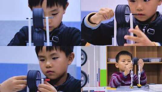 乐高积木机器人06教学高清在线视频素材下载