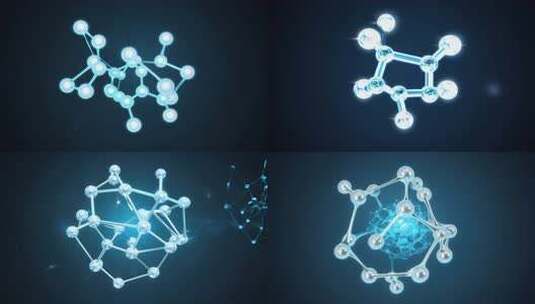 化学分子结构图 (4)高清在线视频素材下载