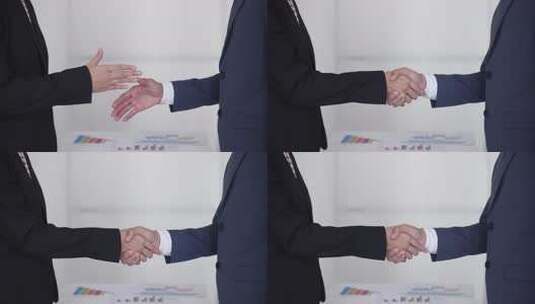 商务人士握手合作场景高清在线视频素材下载