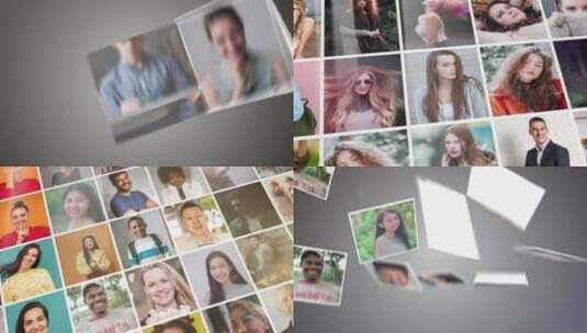 清新动感企业宣传片109张照片展示模板高清AE视频素材下载