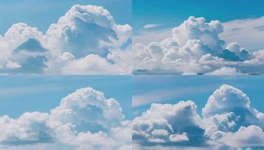 蓝天蓬松白云景观高清在线视频素材下载