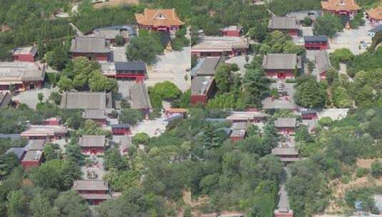 航拍洛阳龙门十寺之一广化寺高清在线视频素材下载