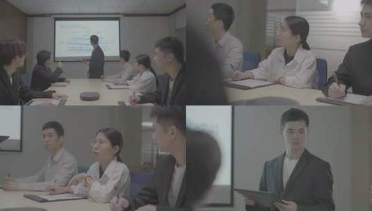 【4K50帧】商务会议团队协作会议室开会高清在线视频素材下载