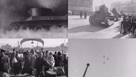 七七事变 抗日战争 上海保卫战 南京沦陷高清在线视频素材下载