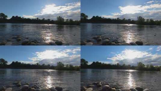湖面的延时景观高清在线视频素材下载