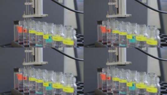 空气注入科学瓶实验高清在线视频素材下载
