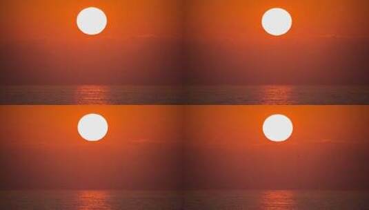 海平线的日落景观高清在线视频素材下载