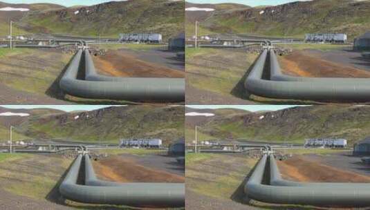 冰岛上的地热发电厂用来生产清洁电力高清在线视频素材下载