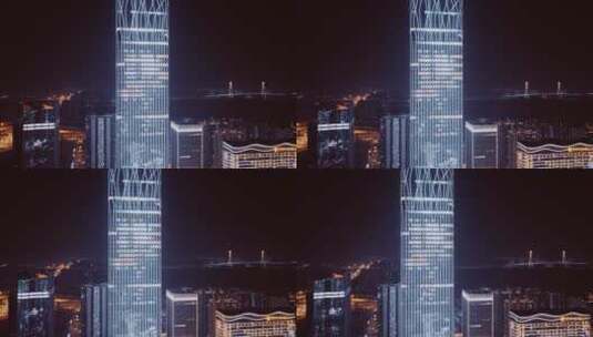 上海前滩太古里夜景高清在线视频素材下载