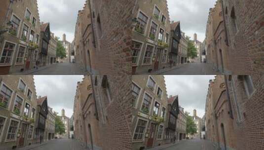 砖砌建筑的街道高清在线视频素材下载