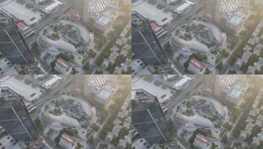 广州天环广场航拍高清在线视频素材下载