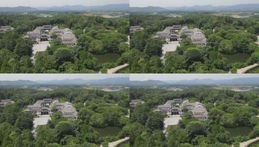4K航拍湖南长沙刘少奇故居5A旅游景点纪念馆高清在线视频素材下载