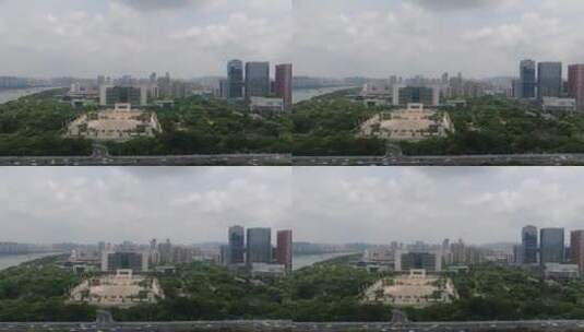 航拍广西柳州市民广场高清在线视频素材下载