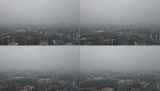 灰霾天气中的城市高清在线视频素材下载