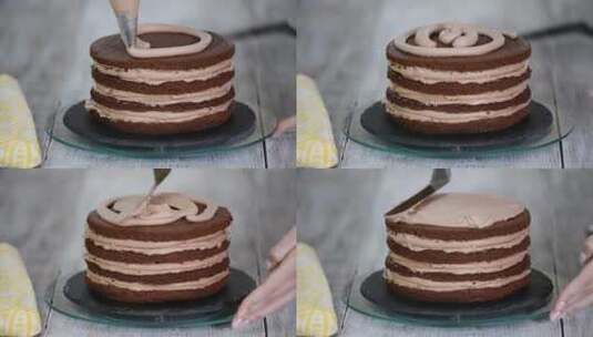 蛋糕 甜品 甜点 糕点 奶油蛋糕高清在线视频素材下载