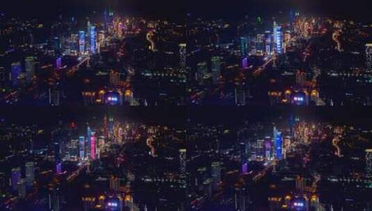 深圳照明的建筑和交通高清在线视频素材下载