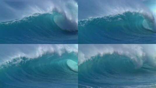 海浪翻滚冲击海岸高清在线视频素材下载