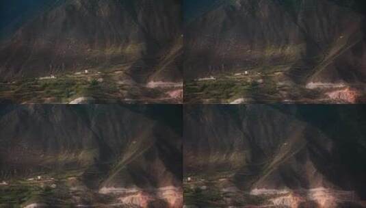青藏高原光影下的大山美景高清在线视频素材下载