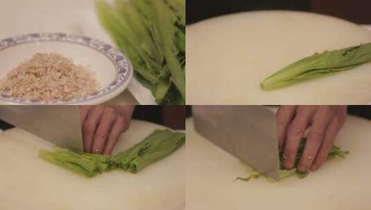 【镜头合集】切青菜油麦菜高清在线视频素材下载