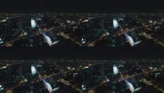 城市各地的夜灯高清在线视频素材下载