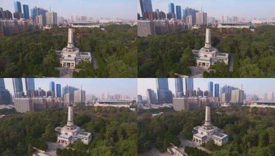 湖南烈士纪念碑航拍-环绕镜头高清在线视频素材下载
