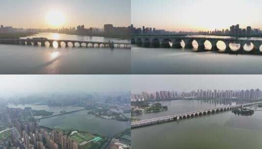 武汉墨水湖大桥合集高清在线视频素材下载