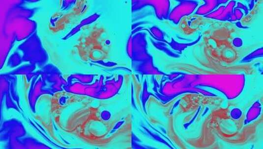 彩色流体颜料细胞扩散膨胀动态背景 (6)高清在线视频素材下载