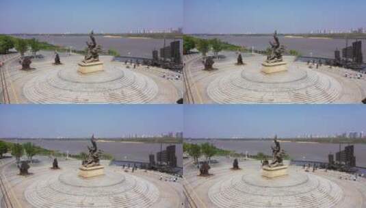 南昌起义建军雕塑广场高清在线视频素材下载