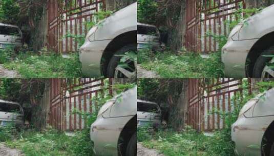 【正版素材】破车旧车废弃车高清在线视频素材下载