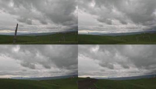 新疆草原天空行车风景视频素材高清在线视频素材下载