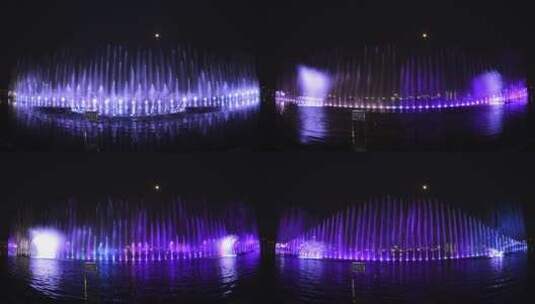 南昌秋水广场喷泉灯光秀高清在线视频素材下载