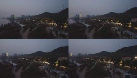 航拍武汉城市夜景高清在线视频素材下载