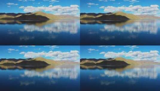 航拍羊卓雍措的湖光山色，和晶莹剔透的湖水高清在线视频素材下载