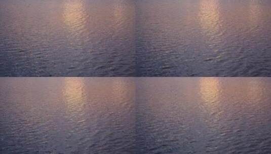 黄昏夕阳下海面湖面水面波纹涟漪水波光粼粼高清在线视频素材下载
