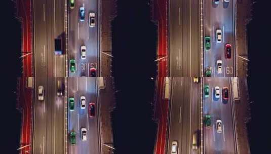 猎德大桥桥面俯拍风光高清在线视频素材下载