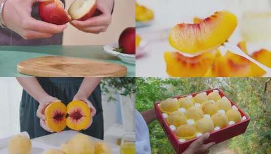 新鲜桃子素材高清在线视频素材下载