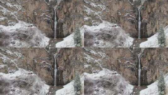 山间瀑布特写高清在线视频素材下载