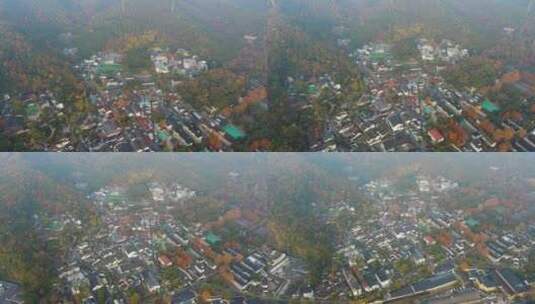 杭州上城区馒头山社区秋色航拍高清在线视频素材下载