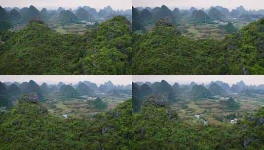 【4K】山区村落航拍高清在线视频素材下载